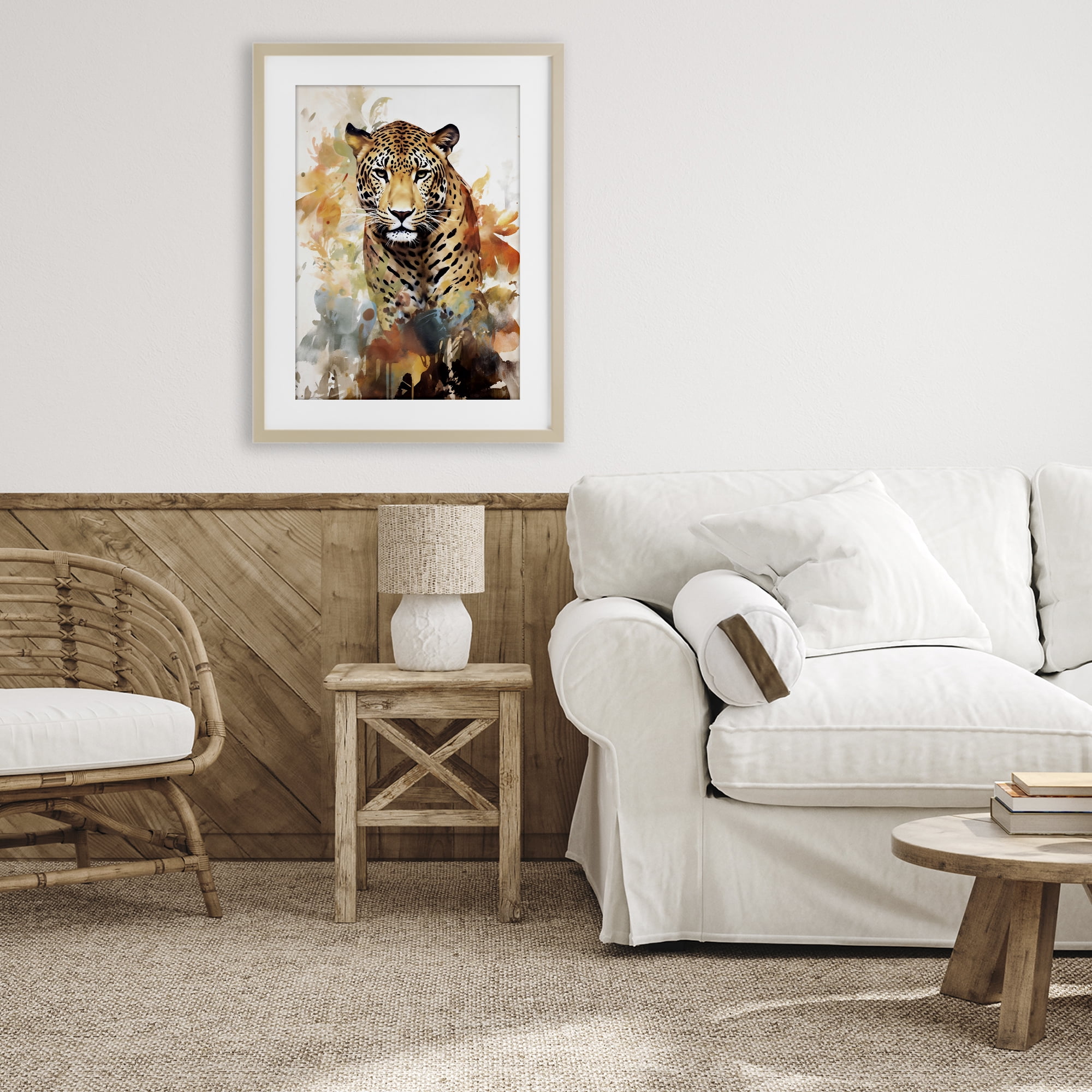 Stupell Industries Wild Cheetah Grace Birch Framed Print Under Glass, design by Ray Powers