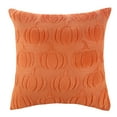 thumbnail image 4 of Tosleo Fall Throw Pillow Covers 18x18 Set of 2 Orange Pumpkin Decorative Pillow Cases Farmhouse Thanksgiving Plush Faux Fur Cushion Covers for Couch Sofa Bed, 4 of 8