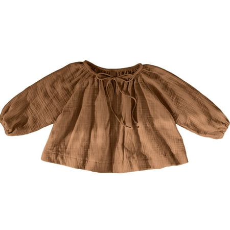 

Kids Toddler Baby Girls Spring Summer Solid Color Cotton Long Sleeve Tshirt Clothing