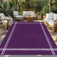 thumbnail image 3 of Fsddascl Pure Dark Purple Outdoor Rug for Patio/Deck/Porch, Non-Slip Large Area Rug 5 x 8 Ft, Simple Solid Color Indoor Outdoor Rugs Washable Area Rugs, Reversible Camping Rug Carpet Runner, 3 of 5