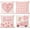 Pink B, variant on Valentines Pillow Covers 18X18 Inch Set of 4 Ruffled Heart Love Stamp Cupid Rose Pink Valentines Day Decorations Outdoor Cottagecore Decorative Throw Pillow Cases for Couch Home Decor