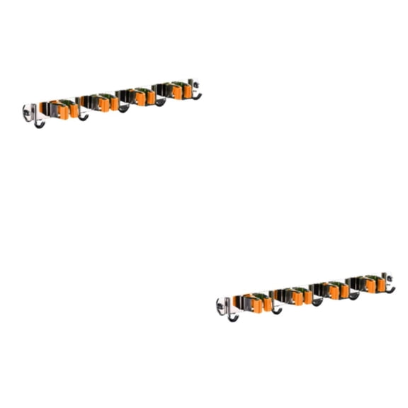 Billuyoard Soporte para hisopos con gran capacidad de carga - Instalación rápida Soporte para hisopos de acero inoxidable Herramienta de naranja 4 clips y 5 ganchos 2Conjunto