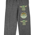 thumbnail image 2 of The Mandalorian Baby Grogu Star Wars Mens Grey Sleep Pajama Pants-Medium, 2 of 4