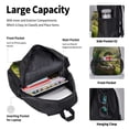 thumbnail image 4 of Disketp Deep Forest Stone Green Dragon Mochila Estampada de Gran Capacidad con Lonchera y Estuche, Set de 3 Piezas para Estudiantes, 4 of 7