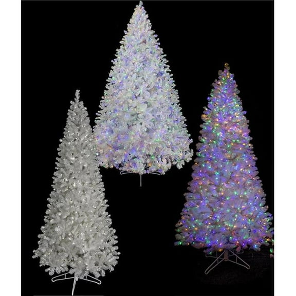 7.5 ft. Snowy White Spruce Tree, White