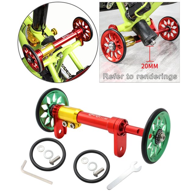 Juego de varillas de extensión de rueda fácil para bicicleta plegable para , varilla telescópica para deportes al aire libre , - rojo verde Macarena Varilla de extensión de rueda fácil