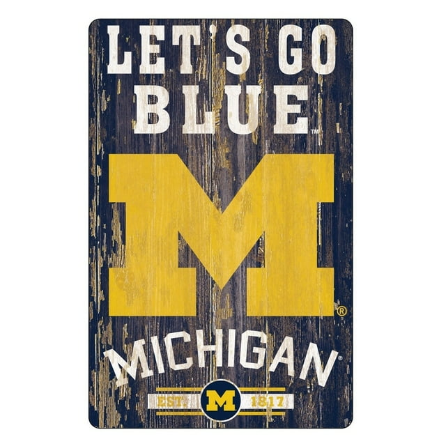 Carcajous du Michigan Signe 11x17 Design de Slogan en Bois