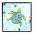 thumbnail image 2 of Stupell Industries Lovely Green Sea Turtle Ocean Flower Painting Framed Wall Art, 17 x 17, Design by Katie Doucette, 2 of 5