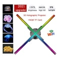 thumbnail image 3 of Hologram Projector Fan Wifi 3d Holographic RGB0805 LED Party Decorations Holograms Fan Advertising Machine Rotating Imagin 56CM ,Holographic Video Projector, 3 of 7
