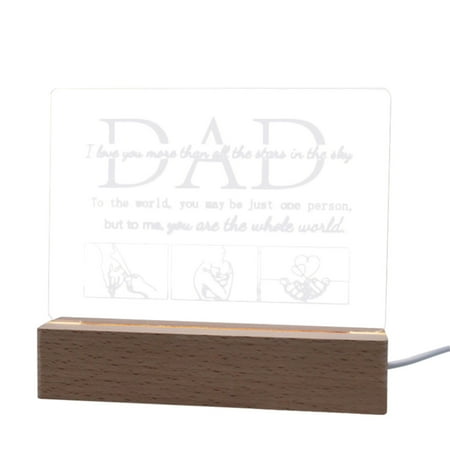 

Promotion Sale! Leott Desktop Ornament Creative Picture Frame 3D Small Night Light Border Father S Day Acrylic Light Usb Plug in Led Table Lamp Gfit 1Pc Small Desktop Lamp Coffee