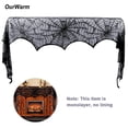 thumbnail image 2 of Ourwarm Halloween White Lace Spiderweb Fireplace Mantle Scarf Cover 243cm Table Cloth for Halloween Decoration Party Supplies, 2 of 4