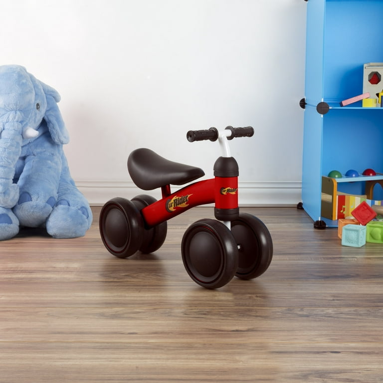 Ride On Mini Trike with Easy Grip Handles Enclosed Wheels and No Pedals for Learning to Walk for Baby Toddlers Boys and Girls by LilA Rider Red Walmart