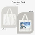 thumbnail image 2 of Yiaed Christmas Snowman In The Snow Print Fluffy Shoulder Bag Plush Bags Women Ladies Tote Bag Fluffy White Furry Purse Handbag for Autumn and Winter, 2 of 7