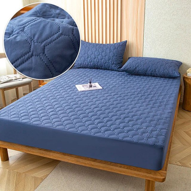 Funda de sábana impermeable para el hogar, Protector de colchón con banda elástica sólida, 150x200, 160x200, 180x200cm