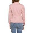 thumbnail image 3 of BLAZER L Pink de Mujer de Ante Sintético con Botones, Abierto, Casual, de Manga Larga y con Cuerda, 3 of 5