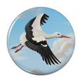thumbnail image 1 of Flying Stork Pinback Button Pin, 1 of 4