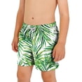 thumbnail image 2 of Zpanxa Kids Shorts Polyester Spandex Print Pattern with Drawstring Elastic Waistband Casual Swim Trunks 6-7 Years, 2 of 7