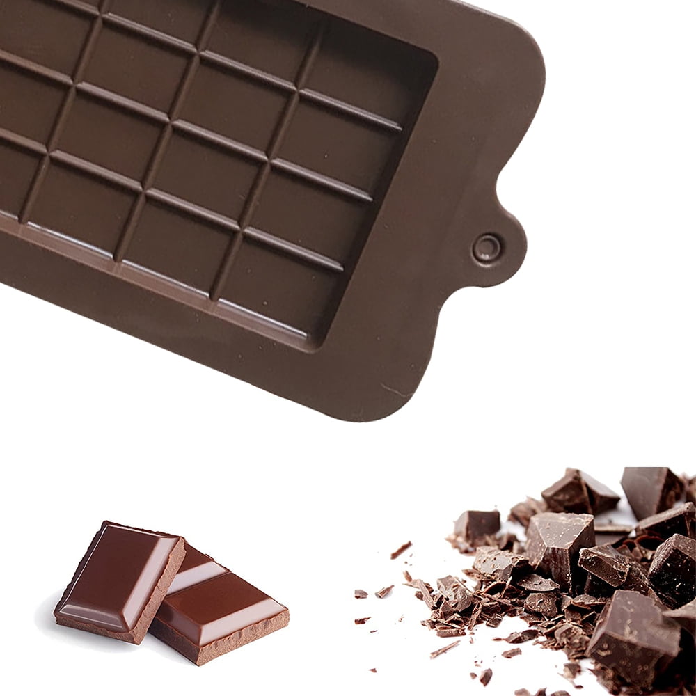 Fimary 2 Pack Chocolate Molds Silicone, Square Chocolate Bar Mold, Easy  Release Chocolate Mold, Non-Stick Candy Bar molds, Rectangle Wax Melt Molds