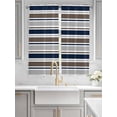 thumbnail image 2 of Grey Navy Blue Striped Living Room Curtains 2 Panel, Farmhouse Stripes Modern Abstract Art Cafe Window Treatment, Extra Long Farmhouse Bedroom Bathroom Kitchen Curtains Drapes 104"x72", 2 of 6