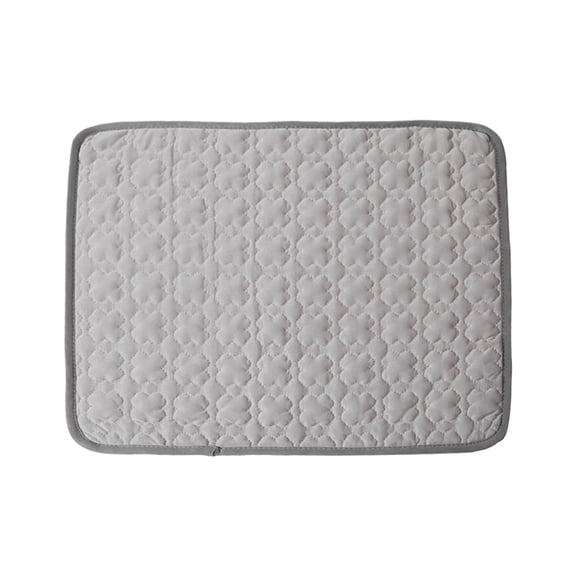 Pet Cooling Mat, Summer Non-Slip Cool Pad for Dogs and Cats, Breathable Cotton Padded Cooling Bed, 15 x 11 Inch Gray