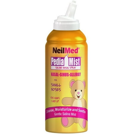 NeilMed PediaMist Saline Nasal Spray 2.53 oz (Pack of 4)