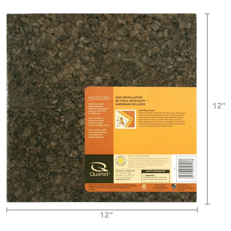 Quartet Dark Cork Panel, Sold as 1 Package, 4 Each per Package Quartet Dark Cork Panel, Sold as 1 Package, 4 Each per Package