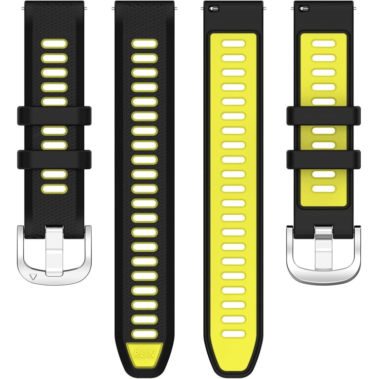 CZhkg 22mm Cinturini per Orologi per Garmin Venu 2 Strap,Cintura Vera Pelle Bracelet Cinturino Strap per Garmin Forerunner 255/Forerunner 255 Music/Forerunner 265/Forerunner 965 (arancia