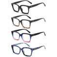 thumbnail image 2 of REAVEE 4 Pack Women Retro Oversized Reading Glasses Women Computer Reader Eyeglass 3.5, 2 of 5