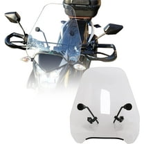Kojem Universal Motorcycle Windshield 16 3/4” Width x15” Height Clear Large Windscreen Fit Harley Yamaha Honda Bikes with 7/8'' or 1'' Handle Bars
