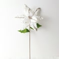 thumbnail image 6 of Large Artificial Christmas Flower with Stems & Leaves, Christmas Holiday Floral Arrangement, Decorative Flower for Christmas Tree Wreath Vase, Festive Xmas Flower Decor, 6 of 6