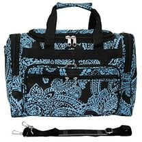 World Traveler Paisley 16-inch Carry-On Duffel Bag - Black Blue Paisley