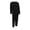 Black, variant on Anti-Strip Alzheimer's Knit Jumpsuit for Men or Women-Long-Sleeve