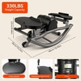 thumbnail image 3 of Rock Stepper Side-to-Side with 3D Lateral Motion for Home Workout, Low-Impact Compact Stepper Machine with Resistance Bands, Digital Monitor, 330lb Capacity Steppers for Exercise at Home, 3 of 8