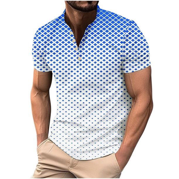 Camisas de Manga Larga para Hombres Mezcla de Polialgodón Sólido, Cuello Redondo Casual Botón Abajo Blusa para Invierno, Moda Y Uso Diario