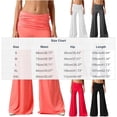 thumbnail image 5 of Yoga Pants Women Wide Leg High Waisted Pants Solid Color Loose Casual Workout Pants Stretchy Sports Gym Fitness Running Sports Workout Pants Active Wear, 5 of 5