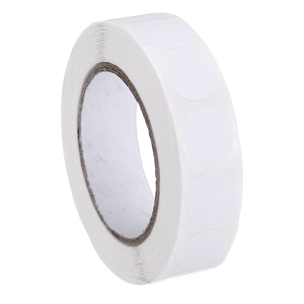 Etiquetas de puntos de colores Uxcell, etiquetas de codificación de color, etiquetas circulares en blanco, adhesivas, etiquetas de precio redondas blancas de 1/2"