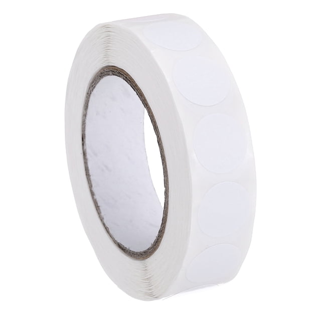 Etiquetas de puntos de colores Uxcell, etiquetas de codificación de color, etiquetas circulares en blanco, adhesivas, etiquetas de precio redondas blancas de 1/2"