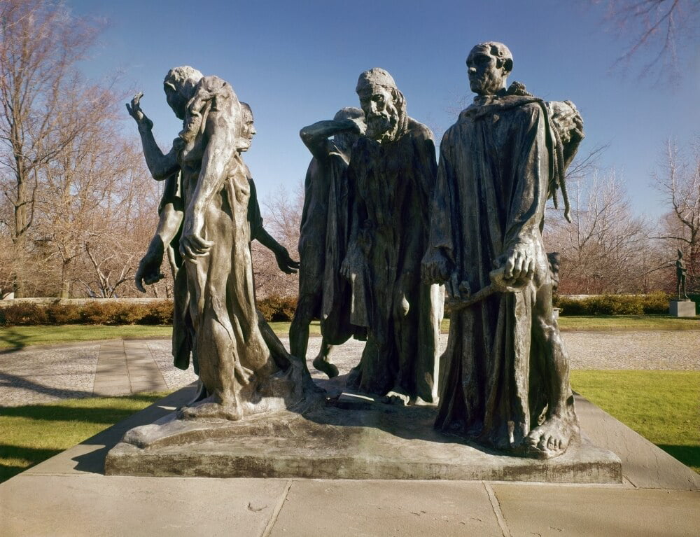 Rodin: Burghers Of Calais. /N'The Burghers Of Calais.' Bronze Sculpture
