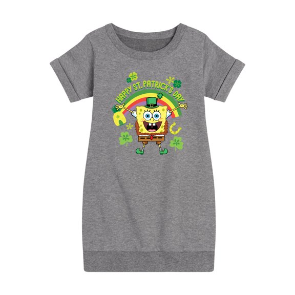 SpongeBob SquarePants - Happy St. Patricks Day - Girls Ss Fleece Dress