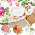thumbnail image 4 of Pioneer Flower Floral Print Pattern Round Fitted Tablecloth with Elastic Edge,Dining Table Cover Waterproof,Outdoor Round Tablecloth for Camping,Dining,Indoor and Outdoor, 4 of 7