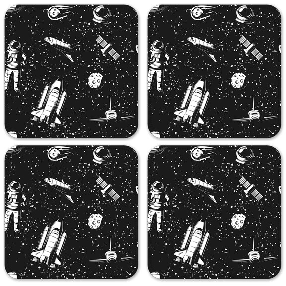 Vinyl Drink Coasters - Set of 4 - Outer Space