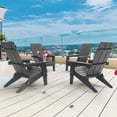 thumbnail image 3 of CHYVARY 1 Peak HIPS Folding Adirondack Chair, Patio Lawn Chairs for Outdoors,Gray, 3 of 9