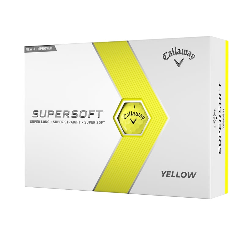 Free Shipping! Callaway Supersoft Golf Balls, Yellow, 12 Pack