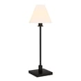 thumbnail image 2 of Henn&Hart 9" Blackened Bronze/White Metal/Fabric Table Lamp, 2 of 3
