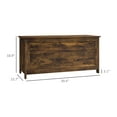 thumbnail image 3 of 39.4" Wooden Storage Chest with Hinges, Rustic Brown Hope Chest, 3 of 9