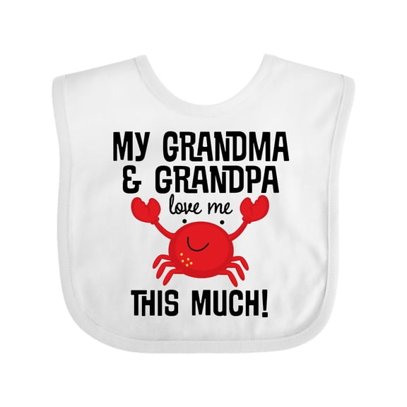 Inktastic Grandma Grandpa Love Me Boys Boys or Girls Baby Bib
