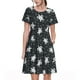 thumbnail image 1 of Fotbe Turtle Vestido Largo de Moda para Mujer, Vestido Tipo Camiseta con Manga Corta y Estilo Casual a Rayas y Bloques de Color, 1 of 6