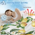 thumbnail image 3 of Yellow Lemon Cooling Blanket, Lightweight Breathable Summer Throw Blanket with Double Sided Cold Effect,Spring Summer Flower Green Leaf Plant Picnic Beach Blankets Bed Sheet for Hot Sleepers 40"x60", 3 of 8