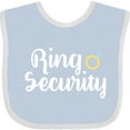 thumbnail image 3 of Inktastic Ringbearer Ring Security White Text Boys or Girls Baby Bib, 3 of 4