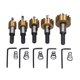 thumbnail image 5 of Juego de 5 brocas para sierra de corona de metal, abridor de carpintería de acero con alto contenido de carbono, 16, 18,5, 20, 25 y 30 mm, 5 of 15